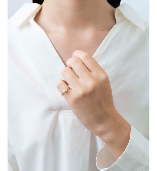 Jouete「ピンキーリング パール&times;ジルコニア」|リング|