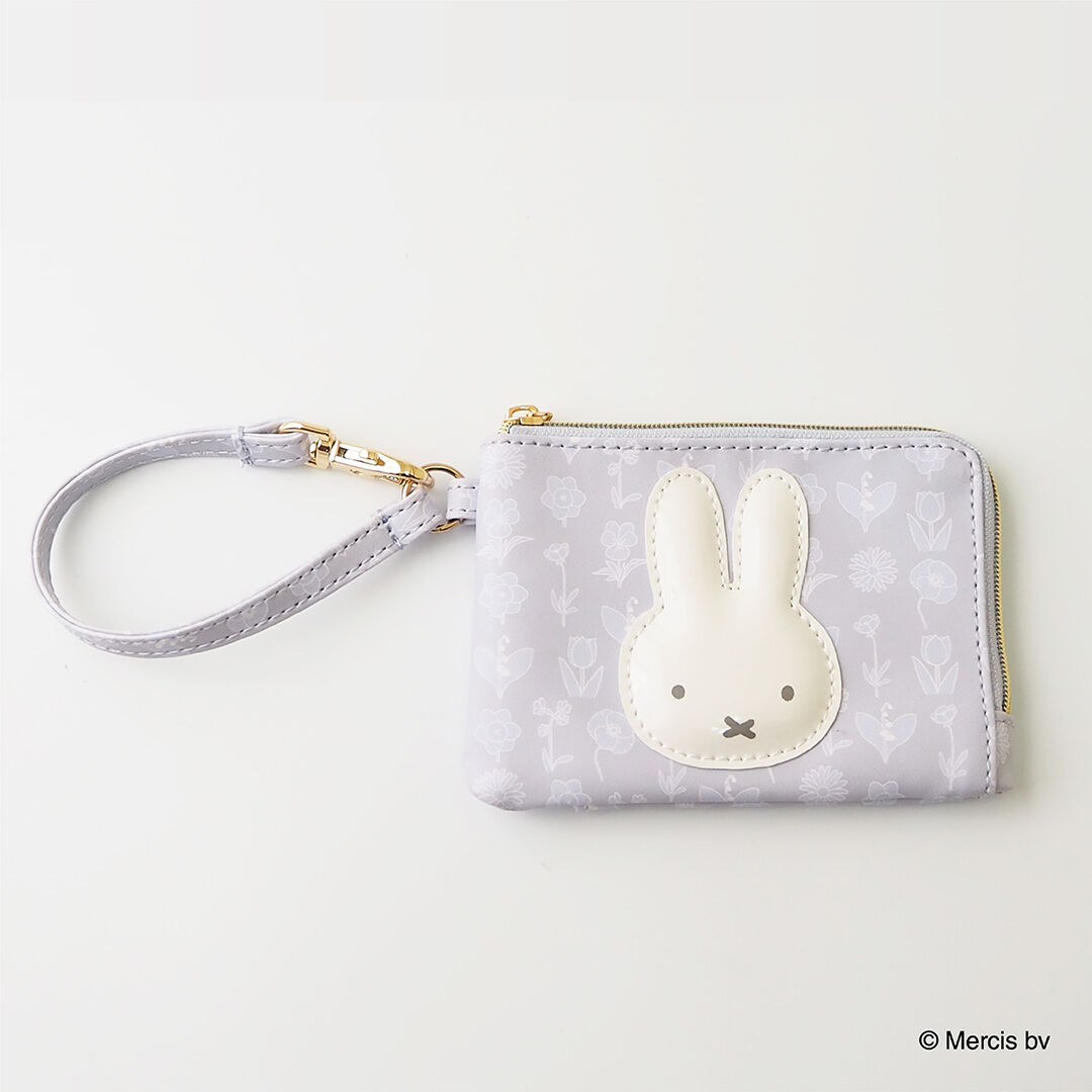  「MIFFY FLOWER APPLIQUE コイン＆パスポーチ」|コインケース|GRY