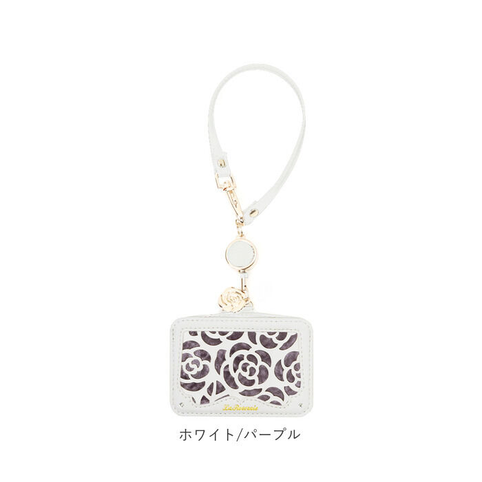 BACKYARD FAMILY「パスケース 定期入れ レディース 通販 薔薇 バラ リール付き カードケース カード入れ」|定期入れ|