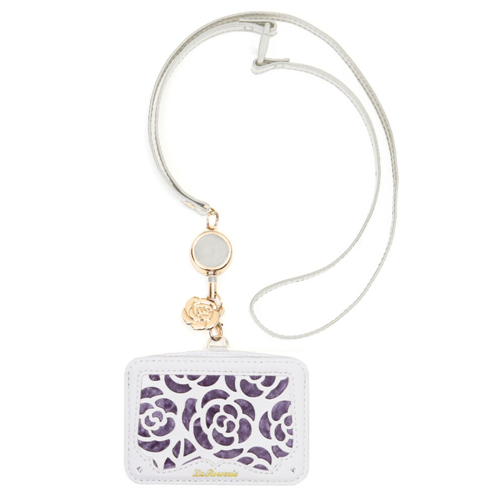 BACKYARD FAMILY「パスケース 定期入れ レディース 通販 薔薇 バラ リール付き カードケース カード入れ」|定期入れ|ホワイト3