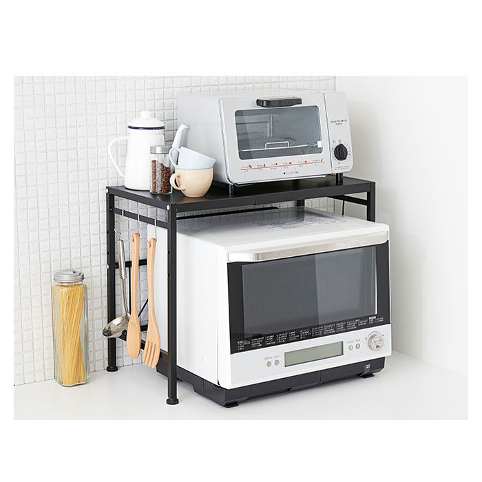 BACKYARD FAMILY「レンジ上 ラック 2段 通販 レンジラック 卓上 幅 約 41～ 65 cm 奥行き 33 高さ」|その他|