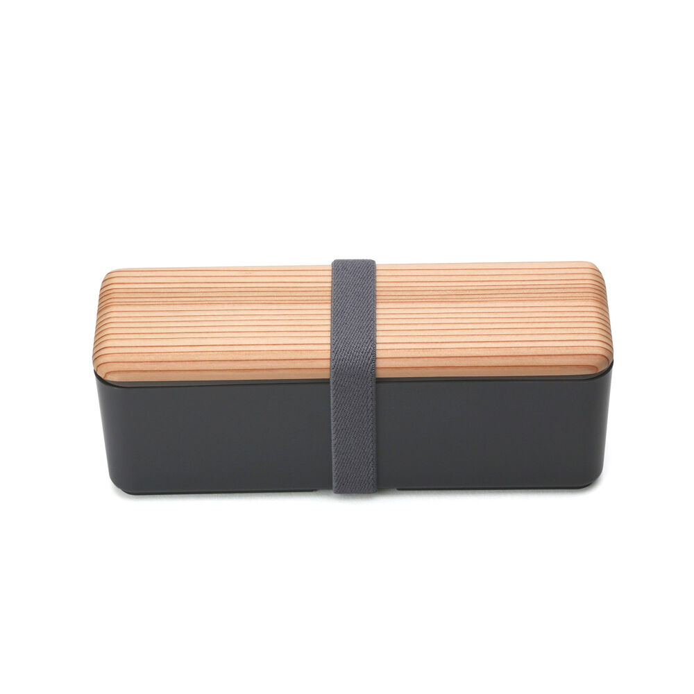 BACKYARD FAMILY「お弁当箱 おしゃれ 通販 スリム L お弁当 木蓋 ランチボックス 約400ml 天然木 木目」|食器・キッチングッズ|グレー1