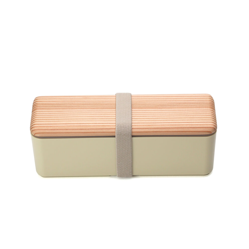 BACKYARD FAMILY「お弁当箱 おしゃれ 通販 スリム L お弁当 木蓋 ランチボックス 約400ml 天然木 木目」|食器・キッチングッズ|ベージュ1