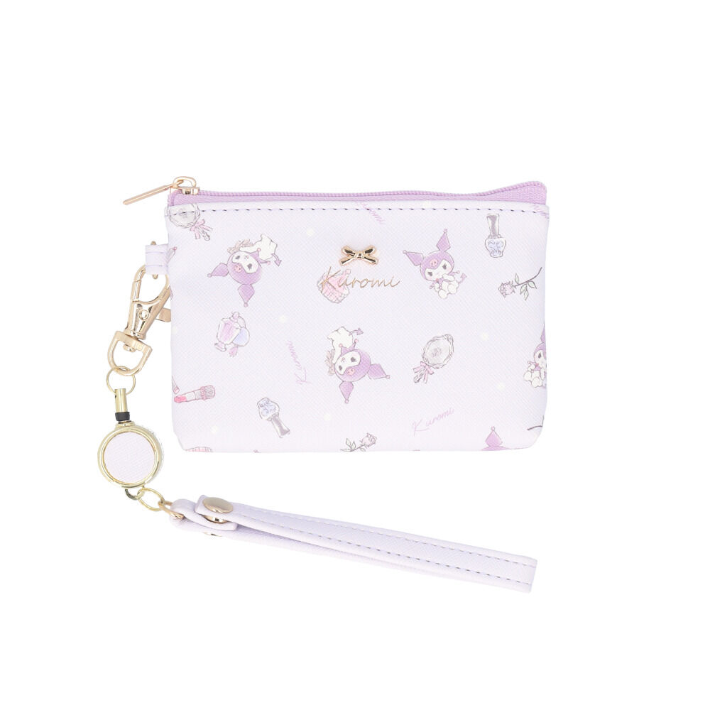 BACKYARD FAMILY「サンリオ リール付きパスケース 通販 パスケース リール付きキーケース パスポーチ 定期券入れ」|定期入れ|ブラック1