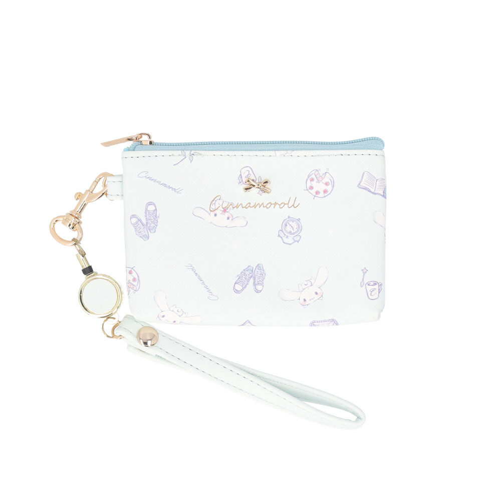 BACKYARD FAMILY「サンリオ リール付きパスケース 通販 パスケース リール付きキーケース パスポーチ 定期券入れ」|定期入れ|ブルー1