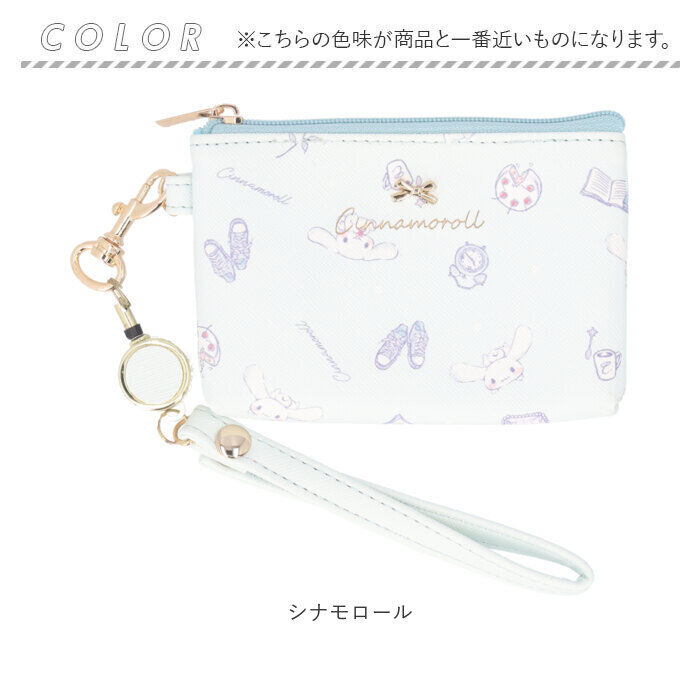 BACKYARD FAMILY「サンリオ リール付きパスケース 通販 パスケース リール付きキーケース パスポーチ 定期券入れ」|定期入れ|