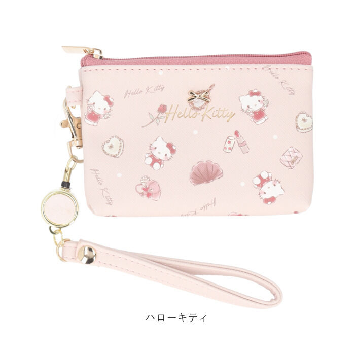 BACKYARD FAMILY「サンリオ リール付きパスケース 通販 パスケース リール付きキーケース パスポーチ 定期券入れ」|定期入れ|