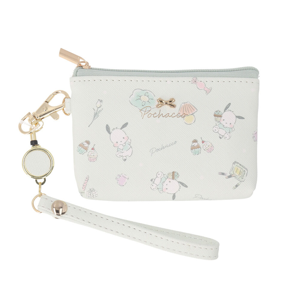 BACKYARD FAMILY「サンリオ リール付きパスケース 通販 パスケース リール付きキーケース パスポーチ 定期券入れ」|定期入れ|ブルー2