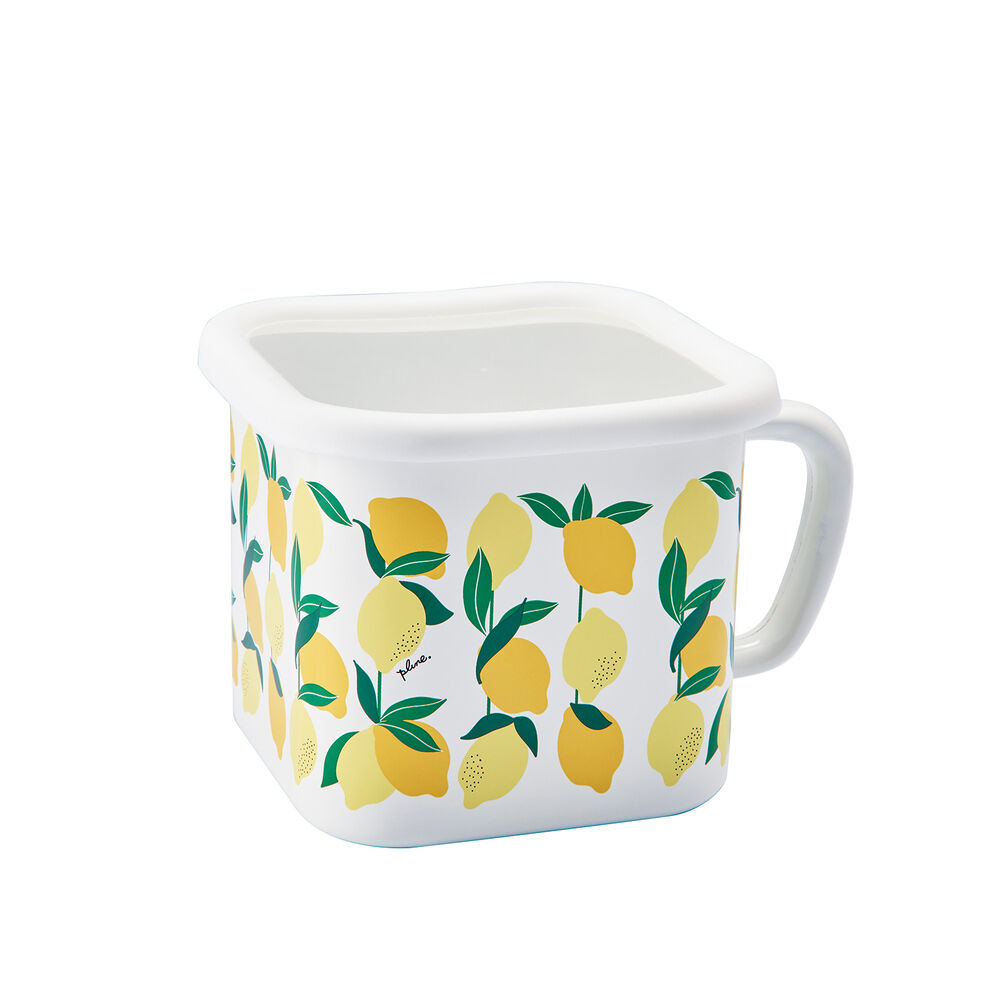 BACKYARD FAMILY「ホーロー 保存容器 通販 ホーローポット 作り置き 容器 ストック収納 角型 直火 ストッカー」|食器・キッチングッズ|イエロー1