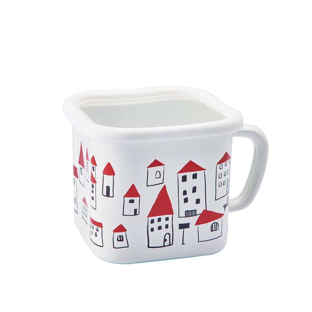 BACKYARD FAMILY「ホーロー 保存容器 通販 ホーローポット 作り置き 容器 ストック収納 角型 直火 ストッカー」|食器・キッチングッズ|レッド3