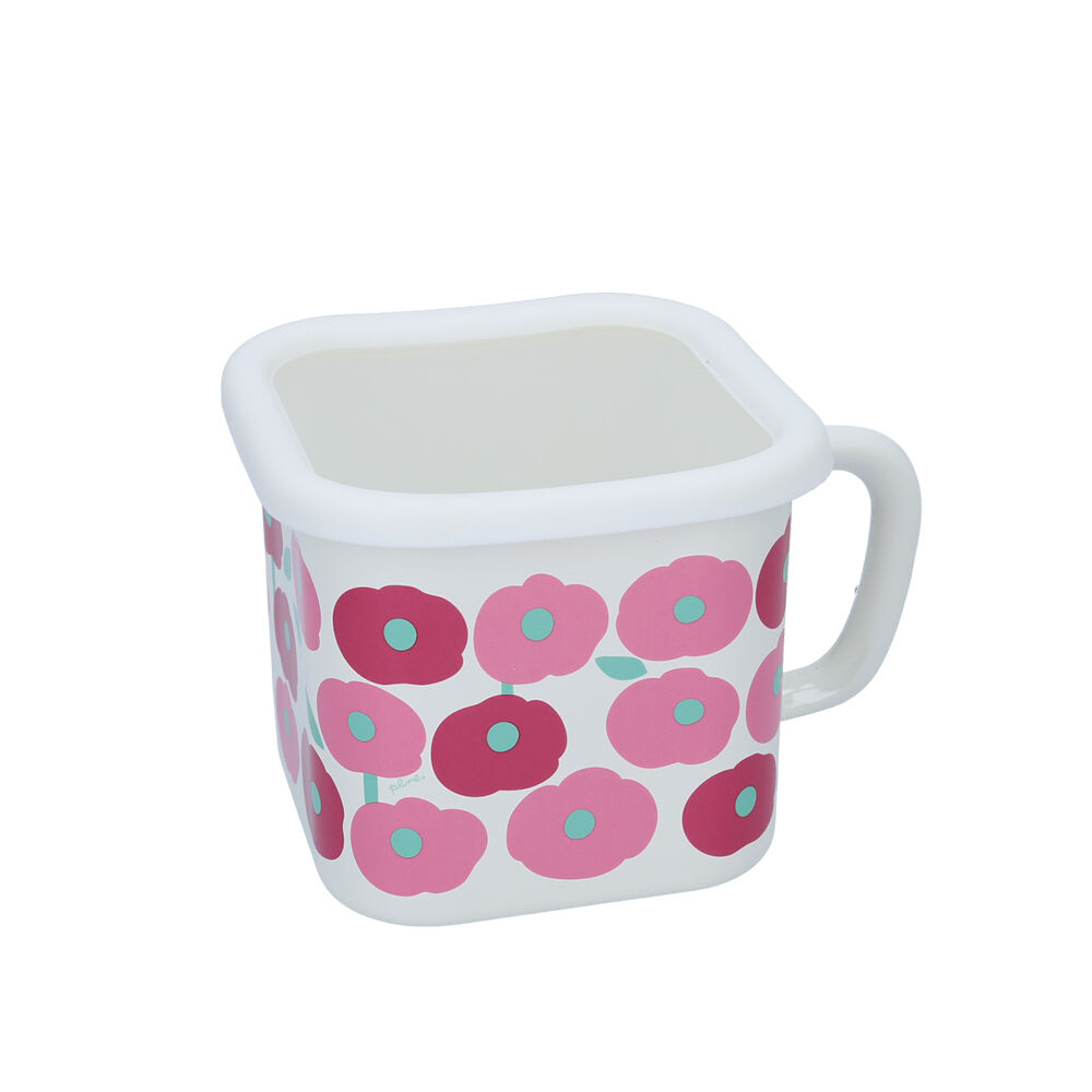 BACKYARD FAMILY「ホーロー 保存容器 通販 ホーローポット 作り置き 容器 ストック収納 角型 直火 ストッカー」|食器・キッチングッズ|ピンク1