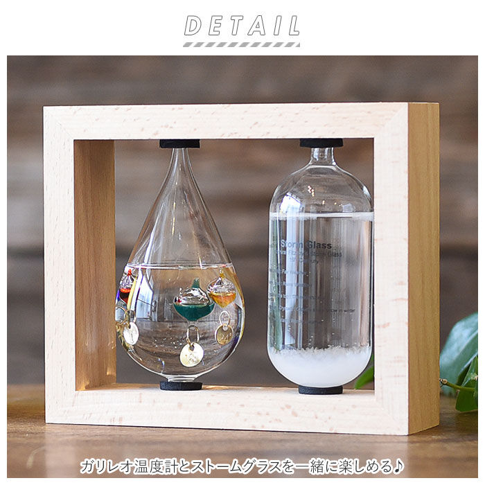 BACKYARD FAMILY「温度計＆ストームグラス 通販 気象計 天気予報 温度計 天気管 ガリレオ温度計 ガリレオ」|その他|