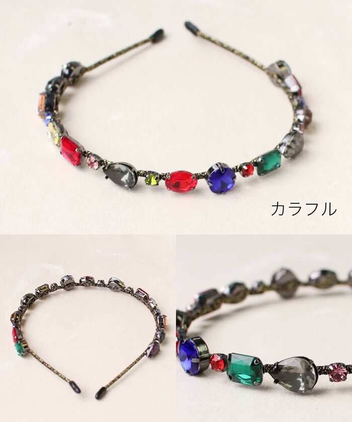 BACKYARD FAMILY「Rora カチューシャ 通販 キラキラ ビジュー 68172302 髪飾り ヘッドドレス 子供」|その他|