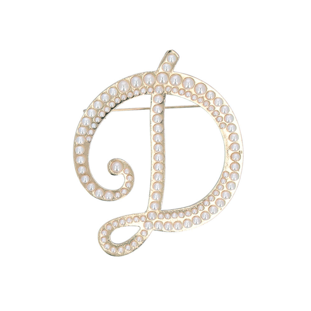 BACKYARD FAMILY「ブローチ パール 通販 イニシャルブローチ ピンブローチ アルファベット アクセサリー ピンバッチ」|その他|ホワイト3