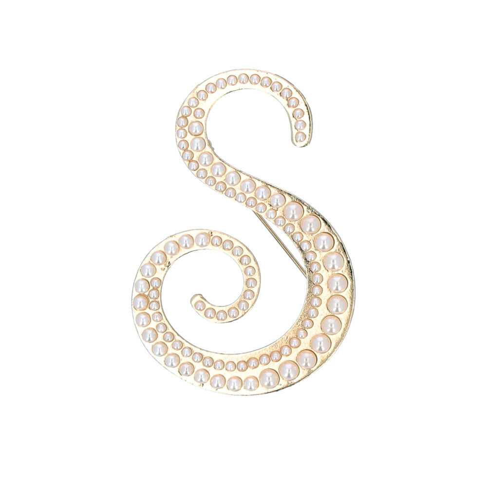 BACKYARD FAMILY「ブローチ パール 通販 イニシャルブローチ ピンブローチ アルファベット アクセサリー ピンバッチ」|その他|ホワイト15