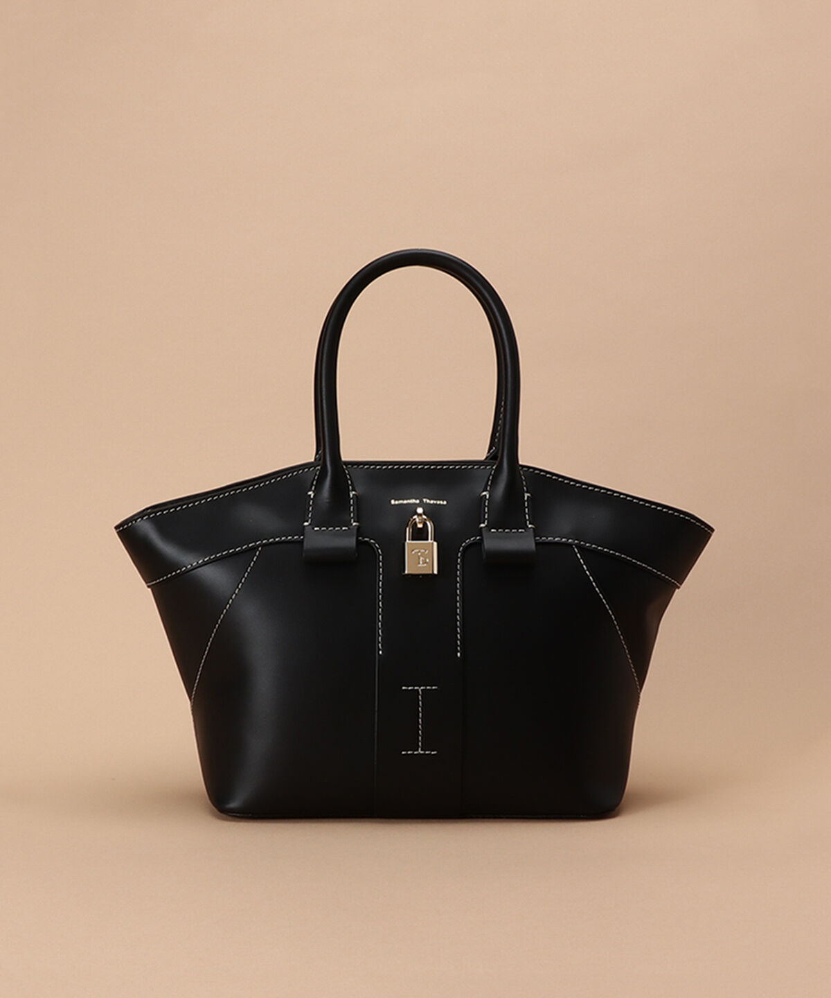 Samantha Thavasa「ステッチデザイン レザーハンドバッグ」|ハンドバッグ|