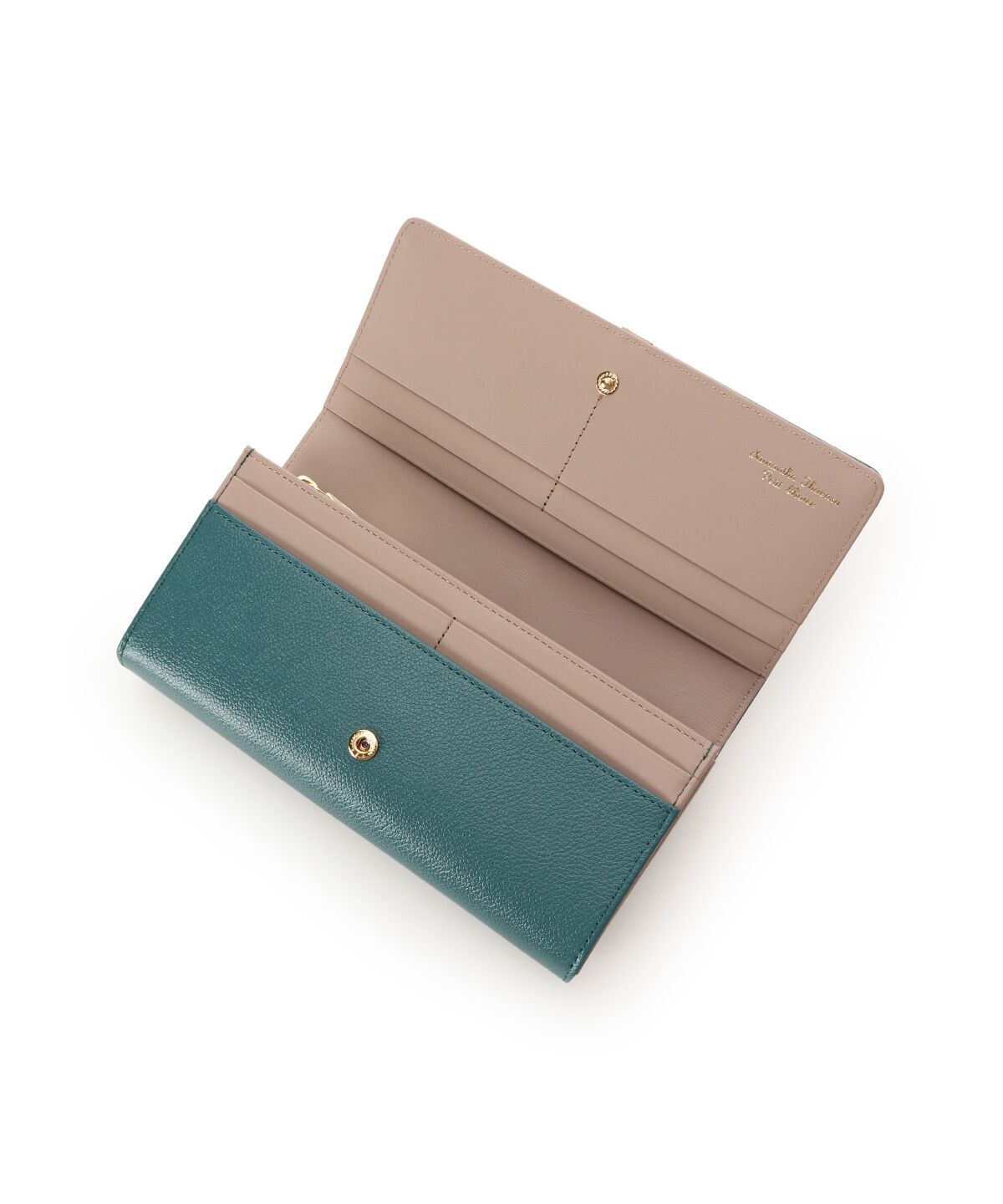 Samantha Thavasa Petit Choice「バイカラーフロントベルト 長財布」|財布|