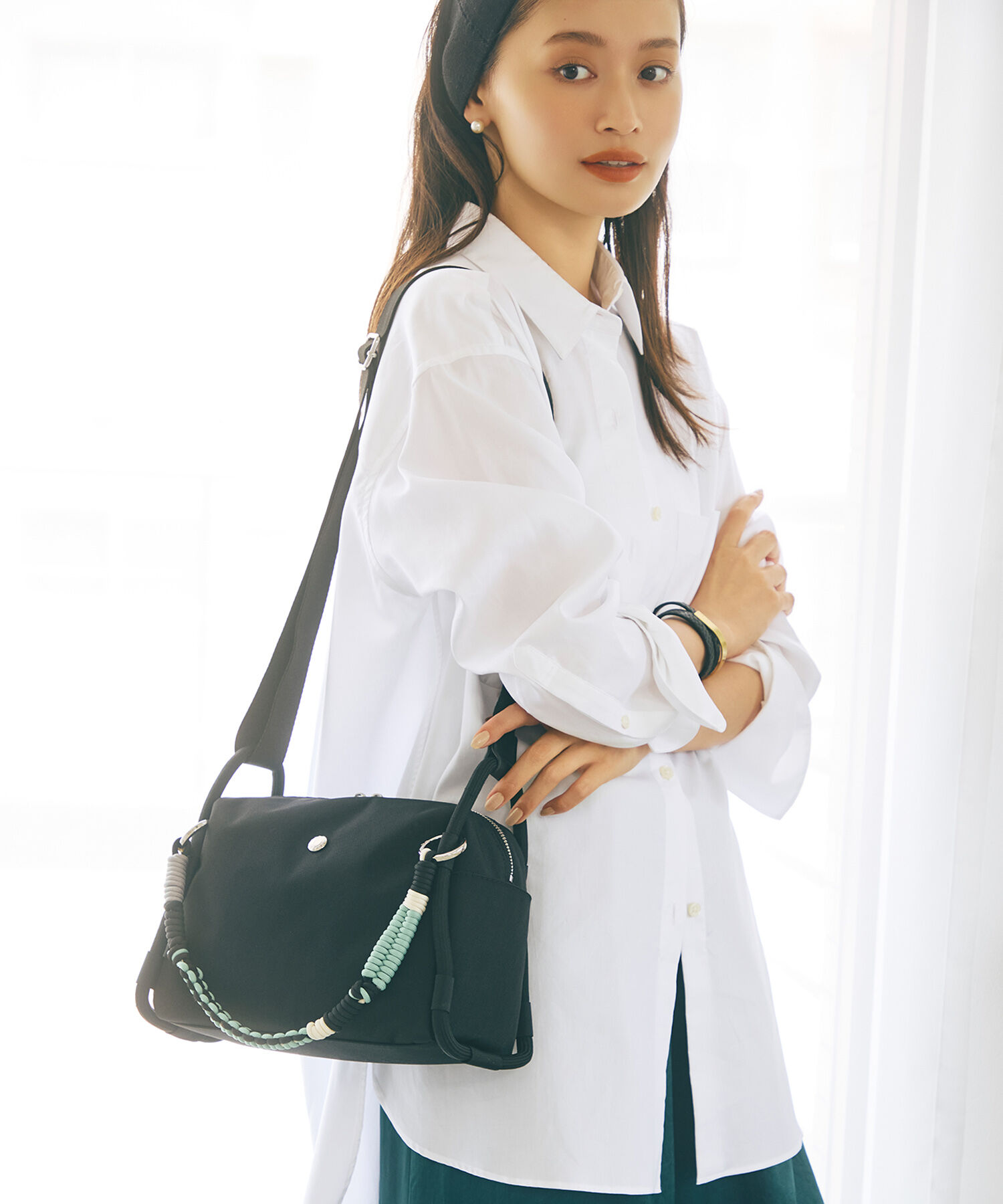 TOPKAPI BREATH「【Breath TOPKAPI】コードチャーム付き ショルダーバッグ」|ショルダー・メッセンジャー|