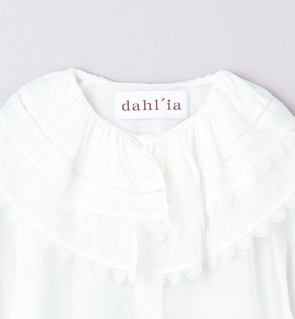 UNITED ARROWS「【別注】＜dahl&rsquo;ia＞ビッグフリルカラー シャツ」|シャツ・ブラウス|