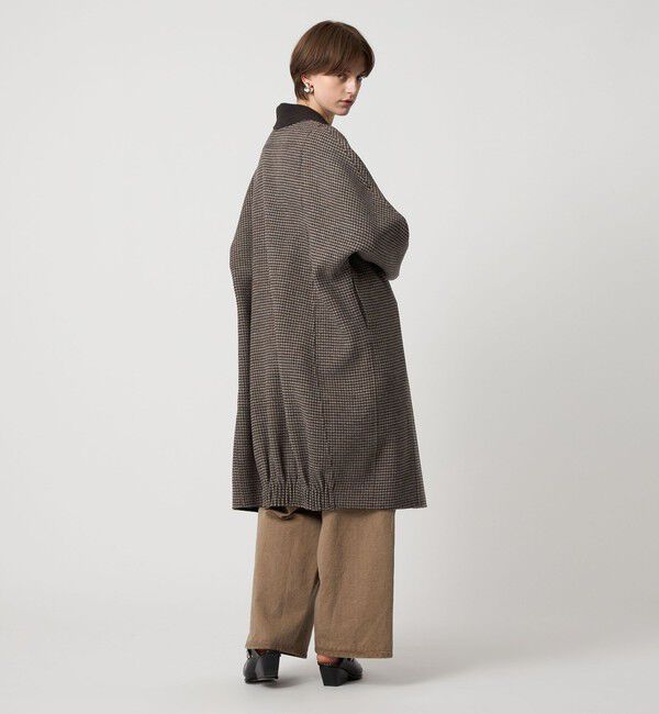 ASTRAET「＜ASTRAET＞スソタック ショールカラー チェック リバーコート」|チェスターコート|