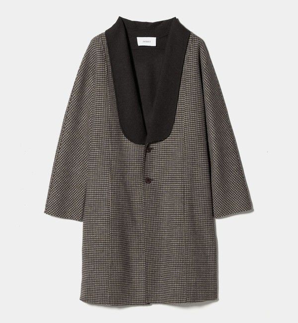 ASTRAET「＜ASTRAET＞スソタック ショールカラー チェック リバーコート」|チェスターコート|