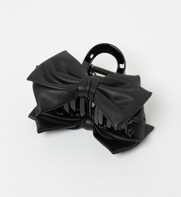 UNITED ARROWS「レザーライク リボン ヘアクリップ」|その他|
