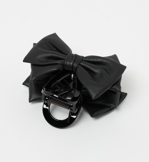 UNITED ARROWS「レザーライク リボン ヘアクリップ」|その他|