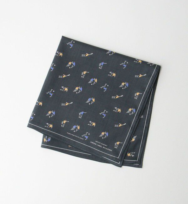 UNITED ARROWS green label relaxing「GLR シーアイランド サッカー ハンカチ」|ハンカチ|BLACK