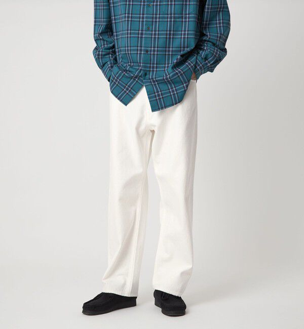 UNITED ARROWS green label relaxing「デニム ワイド テーパード W3 デニムパンツ」|デニム|WHITE