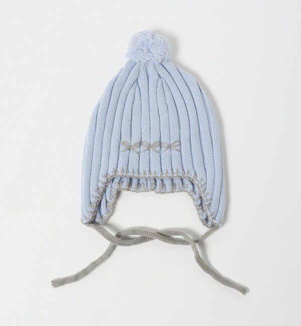 UNITED ARROWS green label relaxing「リボン ニットキャップ / キッズ」|ニット帽|LT.BLUE