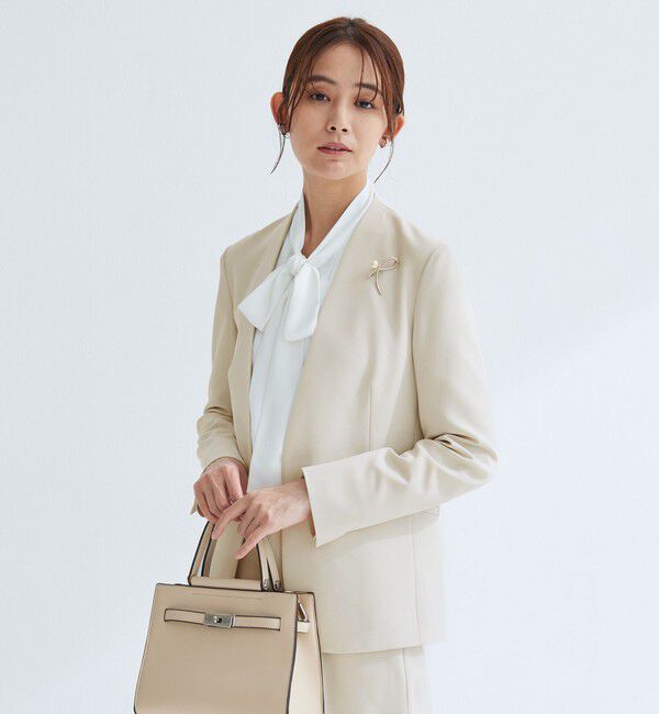 UNITED ARROWS green label relaxing「［size SHORTあり］パウドレ ノーラペル ジャケット ウォッシャブル ストレッチ」|ノーカラージャケット|