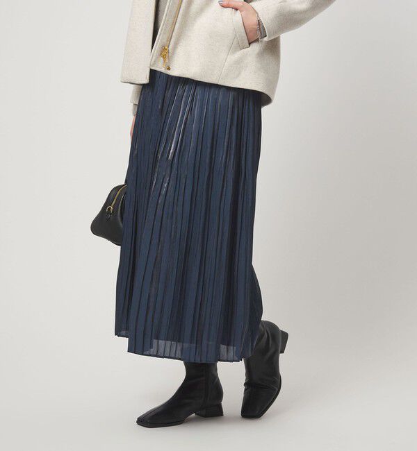 UNITED ARROWS green label relaxing「シャイニー プリーツ スカート」|スカート|