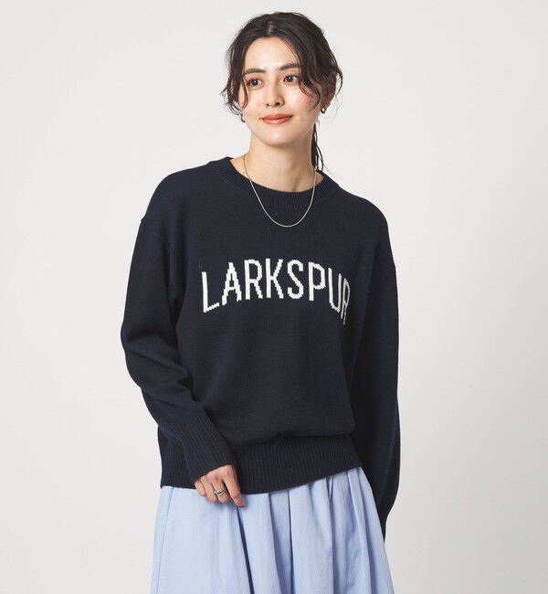 UNITED ARROWS green label relaxing「ロゴ ニット プルオーバー 2 ウォッシャブル」|ニット・セーター|NAVY