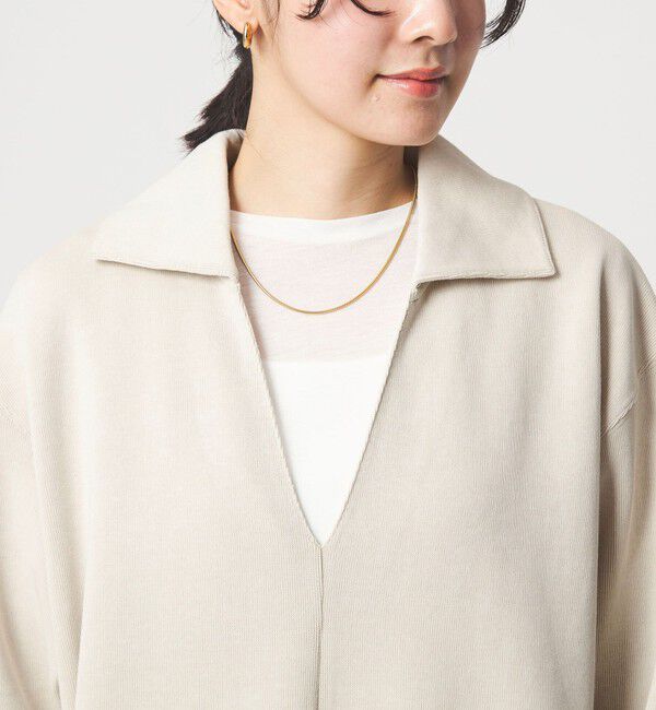 UNITED ARROWS green label relaxing「【WEB限定】＜at ease＞ダブルフェイス エリツキ プルオーバー カットソー」|Tシャツ・カットソー|