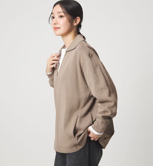 UNITED ARROWS green label relaxing「【WEB限定】＜at ease＞ダブルフェイス エリツキ プルオーバー カットソー」|Tシャツ・カットソー|