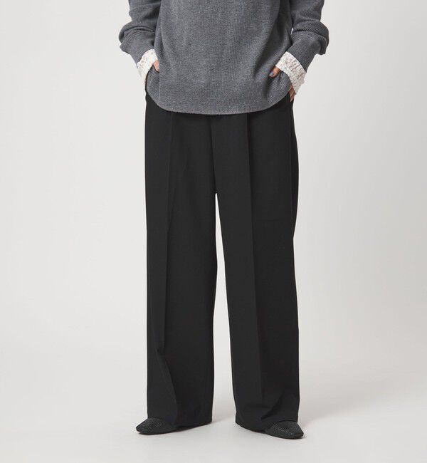 UNITED ARROWS green label relaxing「【WEB限定】＜at ease＞オルマイ ワイド パンツ ウォッシャブル ストレッチ UVカット」|その他|BLACK