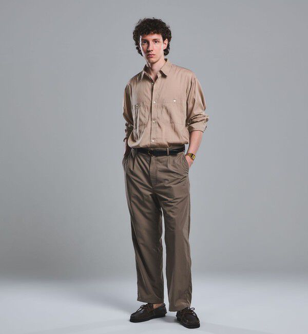 UNITED ARROWS green label relaxing「レーヨンナイロン ワッシャー ダブルパッチポケット レギュラーカラー シャツ」|シャツ・ブラウス|