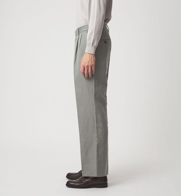 UNITED ARROWS green label relaxing「TW タンブラー 2プリーツ ワイド スラックス」|スラックス|