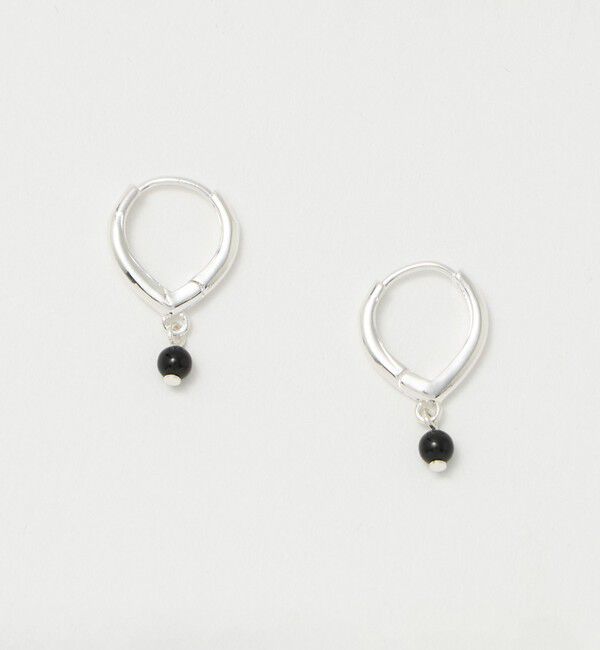 UNITED ARROWS green label relaxing「＜ANNA SOTTILOTTA＞モチーフ付き フープピアス」|ピアス|BLACK