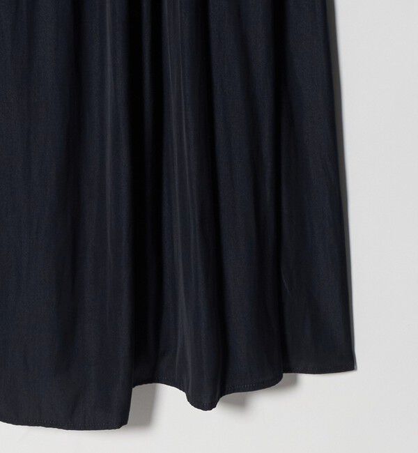 UNITED ARROWS green label relaxing「サテン ギャザー ショートスリーブ ワンピース 2」|ワンピース|