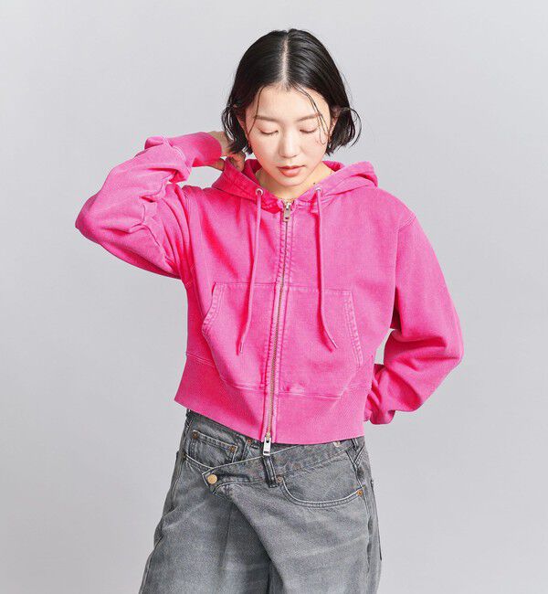 BEAUTY&YOUTH UNITED ARROWS「コットン ショートフロントジップパーカー」|カーディガン|