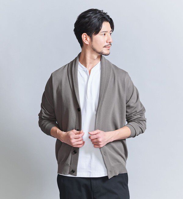 BEAUTY&YOUTH UNITED ARROWS「【WEB限定 WARDROBE SMART】KOUKIN ショールカラー カーディガン【抗菌・防臭】」|カーディガン|
