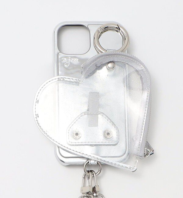 BEAUTY&YOUTH UNITED ARROWS「＜ajew＞PVC HEART PLANET POCKET iPhone15ケース」|モバイルケース|SILVER