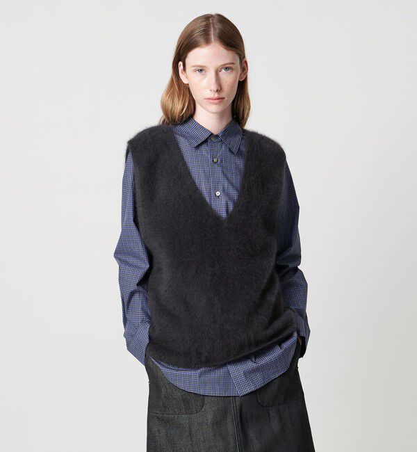 STEVEN ALAN「＜Steven Alan＞オーストラリアンウール ミックス ニットベスト」|ベスト・ジレ|