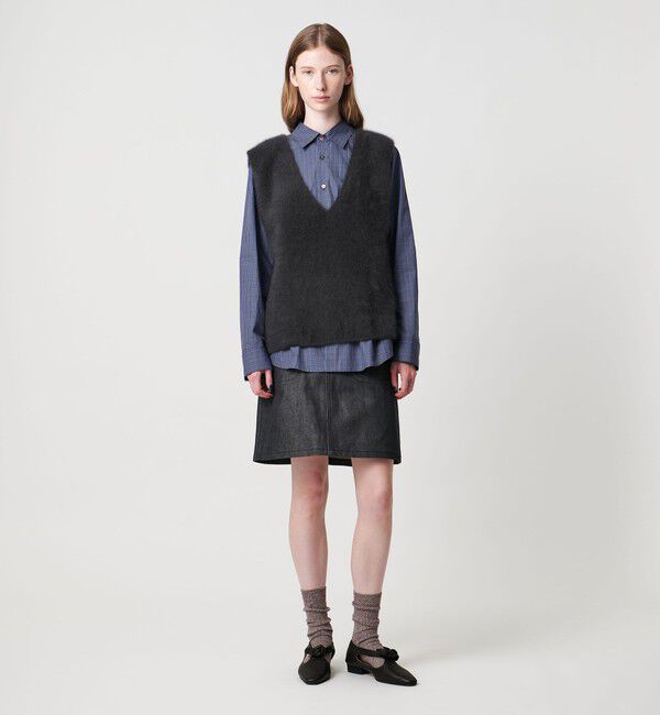 STEVEN ALAN「＜Steven Alan＞オーストラリアンウール ミックス ニットベスト」|ベスト・ジレ|