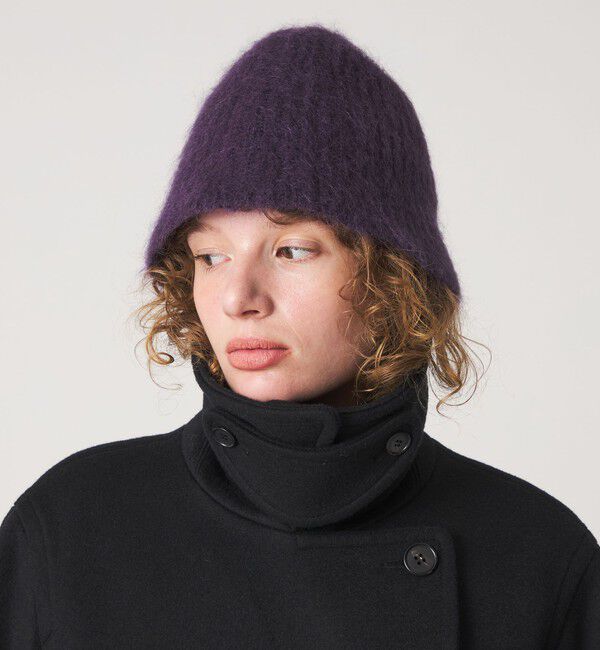 STEVEN ALAN「＜Steven Alan＞モヘヤ ミックス ハット」|ニット帽|PURPLE