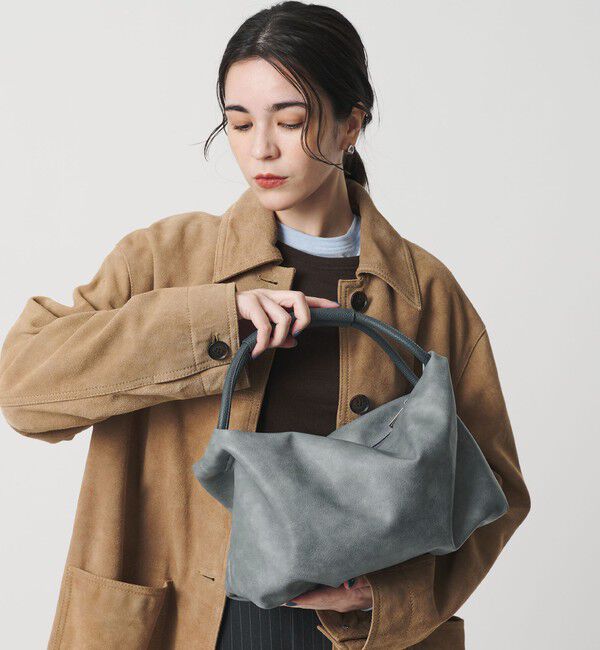 BEAUTY&YOUTH UNITED ARROWS「レザーライク コンビ タック バッグ」|ハンドバッグ|