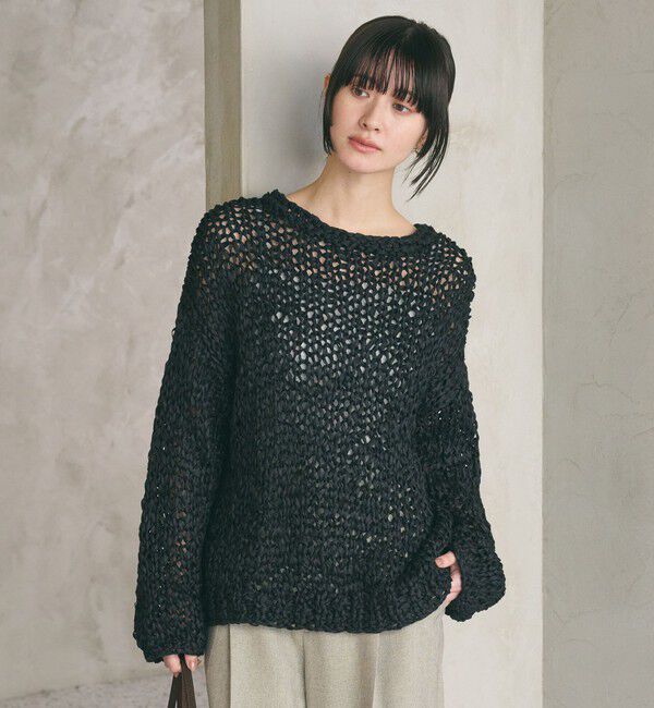 BEAUTY&YOUTH UNITED ARROWS「テープヤーン ローゲージ ニットプルオーバー」|ニット・セーター|