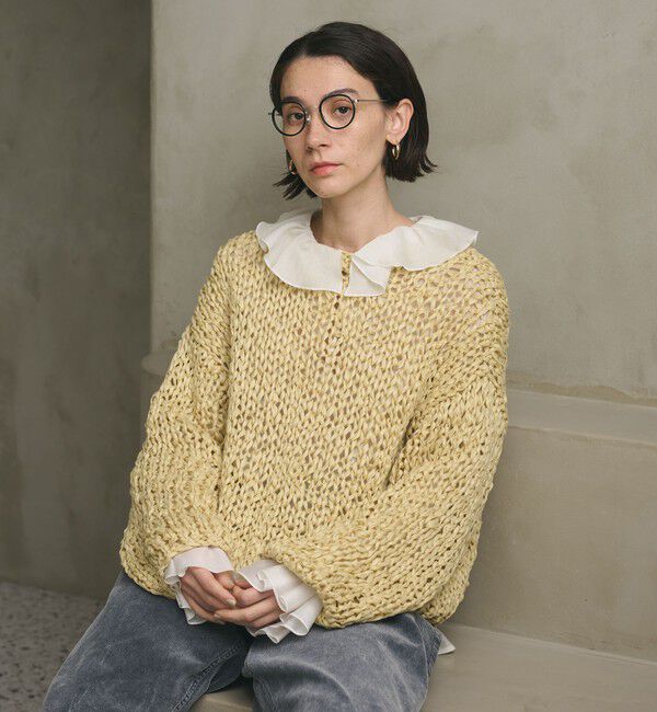 BEAUTY&YOUTH UNITED ARROWS「テープヤーン ローゲージ ニットプルオーバー」|ニット・セーター|