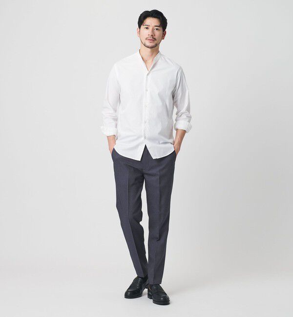 BEAUTY&YOUTH UNITED ARROWS「【WEB限定 WARDROBE SMART】デニムライク ノープリーツ パンツ」|スラックス|